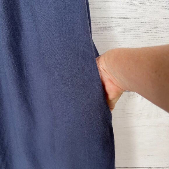 Umgee Dress Womens Size Medium Navy and Black Off the Shoulder Pom Poms Mini - Picture 7 of 14